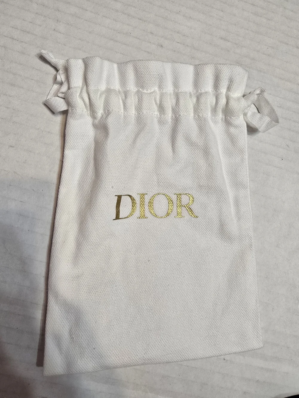 Dior Black Compact Mirror with White Gold-Logo Dust Bag
